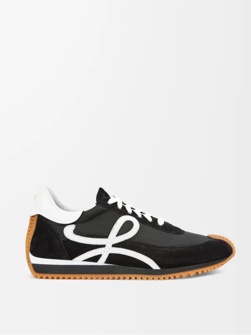 Loewe Black, White & Gum Suede Runner Sneaker